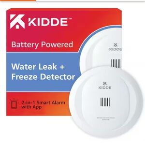KIDDE Smart Detection Water Leak + Freeze Detector 60WLDR-W Battery Operated